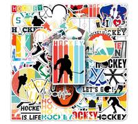 50Pcs Ice Hockey Stickers Laptop Car Scrapbook Phone Skateboard Suitcase Luggage Bike Ice Hockey Vinyl Waterproof Aesthetic Personalised Stickers for Teens Boys Girls Adults
