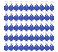 50pcs ID Card Key Fob Token Tag, 125KHZ Rewritable Universal Access Control Keyfob, Proximity Keychain for Door Entry Elevator Parking Attendance System
