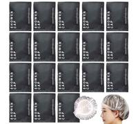 50Pcs Individually Wrapped Disposable Shower Caps, Plastic Waterproof Elastic Bath Caps,Multipurpose Hair Processing Caps,Travel Shower Caps, Perfect for Hair Treatment, Salon, Spa, Hotel, Travel