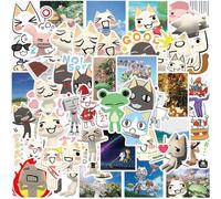 50pcs Inoue Toro Cute Stickers Kawaii Cat Characters Vinyl Graffiti Decals for Laptop Water Bottles Phone Skateboard Bike Luggage Helmet Motorcycle