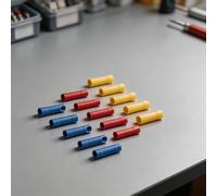 50pcs Insulated Crimp Terminals Set with PVC and Copper Core, Colour Coded For Ring Spade Fork Connectors for Car Wiring Repair and DIY Electronics Projects