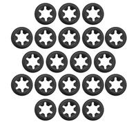 50pcs Internal Tooth Retaining Washer M4x12 Black Steel Shaft Clip | Shake Proof, Tool Free Mounting, Secure Axial Retention for Bicycle Repairers, DIY and Precision Engineering