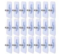 50pcs Invisible Adhesive Hook with Screw, No Drill Mount, 13lb Load | Stainless Steel Acrylic Design, 12mm Thread Rod and 4mm Stem, Residue-free Removal
