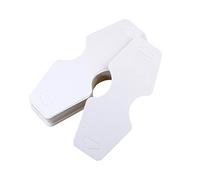 50pcs Jewelry Display Cards Blank White Paper Necklace Bracelet Hangtags for Jewelry Packaging Stylish Craft Paper Cards for Retail Presentation