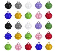 50PCS Jingle Bells 22mm Craft Bells Colorful Small Bells Metal Tinkle Bells for Christmas Pet Dog Cat Collars Jewelry Making DIY Party Decorations