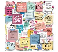 50PCS Journal Stickers, Motivational & Positive Affirmation Stickers - Waterproof Mental Health for Diary, Laptop, Mental Health Journal