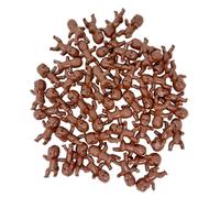 50Pcs King Cake Babies 1.2inch Mini Plastic Babies,Suitable for Baby Shower Ice Cube Games Mardi Gras Party Decorations (Black)