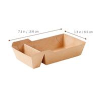 50pcs Kraft Snack Box 440ml Folding Disposable Paper Serving Box | Khaki Colour, Open Stackable Design, Neat Portions for Birthdays, Buffets, Nuts, and Single Servings
