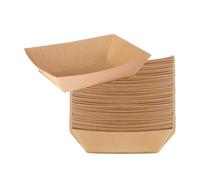 50pcs Krafts Paper Pet Feeding Bowl Leakproof Vessel Design Feeder Plate For Small Breeds And Cats Travel Use Pet Feeding Bowls