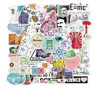 50PCS Laboratory Physics Stickers for Laptop Water Bottle Bike Car Luggage Computer Guitar Notebook Helmet Refrigerator,Science Laboratory Graffiti Waterproof Decals for Teenage Kids Adults
