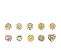 50pcs Lacquer Wax Relief Stickers Paper Materials DIY Scrapbooking Collage Junk Journal Decor Sticker(Color-2)