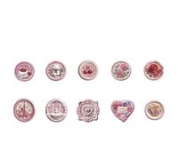 50pcs Lacquer Wax Relief Stickers Paper Materials DIY Scrapbooking Collage Junk Journal Decor Sticker(Color-1)