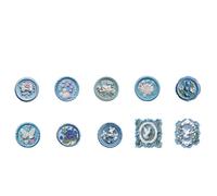50pcs Lacquer Wax Relief Stickers Paper Materials DIY Scrapbooking Collage Junk Journal Decor Sticker(Color-4)