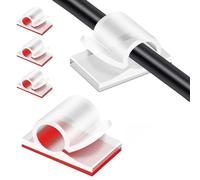 50pcs Large Cable Clips, Transparent Adhesive Cable Holder Clips, Outdoor Light Wire Clips Cable Tidy Hooks Cord Organiser for Cable Management, Home Office Desk Wall, 14x20mm