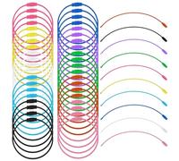 50pcs Large Wire Keychain Hoop, 6 Inch Assorted Colored Cable Keyring Wire Key Chain Cable Loop Rings for Outdoor Hiking Camping Hanging Luggage Tags Keys and ID Tag Keepers (10 Colors)