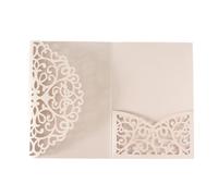 50pcs Laser Cut Wedding Invitation Greeting Cards Birthday Party Favor Supplies(PINK)