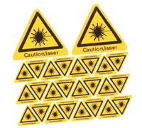 50pcs Laser Safety Sticker Warning Label Caution Sign Pvc Adhesive
