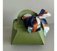 50PCS Leather Pink Gift Bags Wedding Favour Bag for Guest Mini Handbag with Ribbon Candy Packaging Box Party Decor