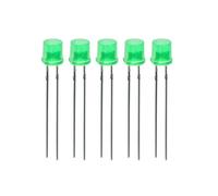 50PCS LED Diode 5MM Green Blue Yellow Red White Light Emitting 5mm Led Flat For Electronics Projects(Green)