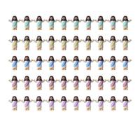 50Pcs Little Jesus Figures,Bulk Resin Tiny Jesus Figures,Cute Mini Jesus Easter Egg Fillers Stuffers Party Favors Sunday School Craft Baptism Gift