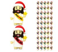 50PCS Little Jesus Figures, Christmas Mini Jesus Figurines in Bulk (Color) | Jesus Loves You Figures to Hide and Seek Religious Gifts,Sunday School, Easter Party Favor