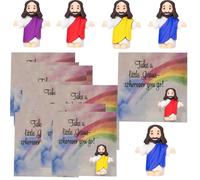 50pcs Little Jesus Pocket Cards,Pocket Mini Jesus Figurines, A Little Jesus in Your Pocket,Baby Jesus Figure Mini Jesus Figures to Hide and Seek Sunday School Religious Party Favors Gift (random)