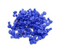 50pcs Lock Wire Electrical Cable Connector Isolated Quick Splice Terminals Connectors Compatible With Car Crimp Snap(Blu)