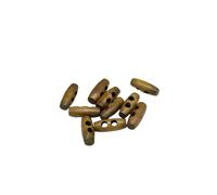 50pcs Long 20MM Olives Buttons 2 Hole Wooden Toggle Sewing Craft DIY Accessory 2-Holes Olive Button Clothing Coat Jacket Blazer(Color 4)
