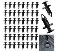 50Pcs Longer Trim Panel Fixing Clips, Car Body Trim Clips Body Fastener Rivets Push Pin Universal Car Plastic Fasteners Lining Carpet for Car Boots Interior Doors or Trim Panels(Black)