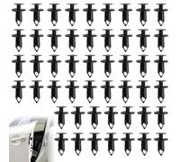 50Pcs Longer Trim Panel Fixing Lining Carpet Clips Car Body Trim Clips, Body Fastener Rivets Push Pin 8mm Black Universal Car Plastic Fasteners for Auto Interior Door Body Bumper Trim Clips Kit
