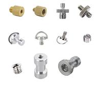 50pcs/lot 1/4" to 3/8" Male to Female Thread Screw Mount Adapter Tripod Plate Screw mount for Tripod Light Stand(E 38D)