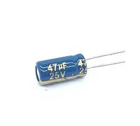 50pcs/lot 25V 47UF Low ESR/Impedance high frequency aluminum electrolytic capacitor size 5 * 11 47UF25V 20% IDGTTLDF