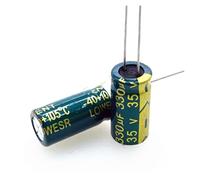 50pcs/lot 35v 330UF Aluminum Electrolytic Capacitor Size 8 * 16mm 330UF35V 20% BIANMTSW