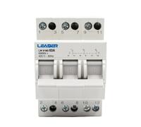 50pcs/lot 3P Din Rail AC 4000V 32A 63A Dual Power Manual Transfer Switch Modular Changeover Switch Interlock Rail Type(32A)