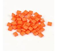 50pcs/lot 45 Styles Two Holes Seedbeads DIY Czech Glass Jewelry Beads for Handmade Jewelry Bracelets Making Accessories 5x5x2mm-T 1-Orange-5x2x2mm 100 pcs