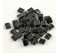 50pcs/lot 45 Styles Two Holes Seedbeads DIY Czech Glass Jewelry Beads for Handmade Jewelry Bracelets Making Accessories 5x5x2mm-T 1-Black-5x2x2mm 100 pcs