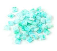 50pcs/lot 45 Styles Two Holes Seedbeads DIY Czech Glass Jewelry Beads for Handmade Jewelry Bracelets Making Accessories 5x5x2mm-T 2-Green white-5x2x2mm 100 pcs