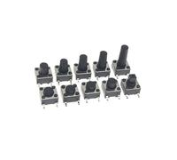 50PCS/LOT 4Pin 6 * 6 SMD Micro Tact Push Button Switches SMT 6x6x4.3/5/6/7/8/9/10/11/12/13 MM 4.3mm 5mm 6mm 7mm 8mm 9mm 10mm 11mm(6X6X4.5 mm)