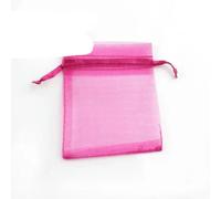 50pcs/lot 5x7cm 7x9cm 9x12cm 10x15cm Drawstring Organza Bags Jewelry Packaging Bags Candy Wedding Bags s Pouches-Rose Red-9x12cm