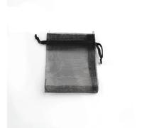 50pcs/lot 5x7cm 7x9cm 9x12cm 10x15cm Drawstring Organza Bags Jewelry Packaging Bags Candy Wedding Bags s Pouches-Black-9x12cm