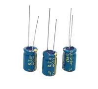 50pcs/lot 8.2UF high frequency low impedance 400V 8.2UF aluminum electrolytic capacitor size 8X12 S111 20%
