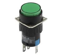 50pcs / lot AL6-A-11 16mm self-Lock ON - Off Round Push Button Switch LA16Y-11D SPST pushbutton 220V 12V(Vert,220V)