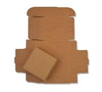 50Pcs/Lot Blank Kraft Handmade Soap Box White Cardboard Paper Jewelry Box Wedding Party Favor Black Craft gift Box(Brown,6.5x6.5x3cm)