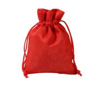 50pcs/lot Burlap Linen Drawstring Pouches For Christmas Wedding Gift Packing Bag