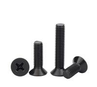 50pcs/lot M1 M1.2 M1.4 M1.6 M1.7 M2 M2.5 M3 M3.5 M4 M5 KM Mini Small Black Steel KM Flat Countersunk Head Screw Bolt(18mm x50pcs)