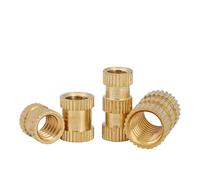 50pcs/lot M2 M2.5 M3 M4 M5 M6 M8 Brass Insert nut Injection Molding Brass Knurled Thread Inserts Nuts(Length 4mm,M3x OD5mm (50pcs))