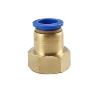 50pcs/lot Pneumatic Connector PCF 4mm-12mm Fitting Thread 1/8" 1/4" 3/8" 1/2" Air Tube Female Straight (Color : 10-02)