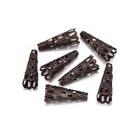 50pcs/lot Red Copper Alloy Bugle Cone Bead Caps Crystal Pendulum Pendant End Cap for DIY Jewelry Making Supplies Findings (Red Copper)