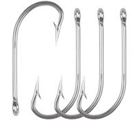 50pcs/lot Strong Stainless Steel O'shaughnessy Hooks 34007 Long Shank Saltwater Hook Trolling Fishing Hooks Set (4/0-50pcs)