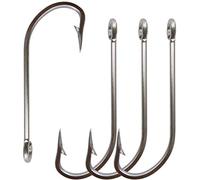 50pcs/lot Strong Stainless Steel O'shaughnessy Hooks 34007 Long Shank Saltwater Hook Trolling Fishing Hooks Set (10/0-50pcs)